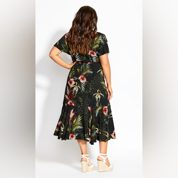 City Chic Frill Phuket Maxi Dress - Picture 2 of 5